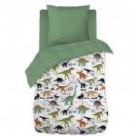 Couette imprimee 140 x 200 cm Dinosaure