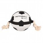 Ballon de football matchball pour chien 20 cm avec corde