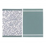 Lot de 2 torchons 50 x 70 cm Essuie-Tout Chic bleu