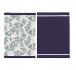 Lot de 2 torchons 50 x 70 cm Duo Style bleu