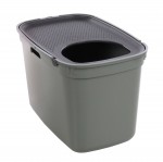 Bac a liti�re pour chat 39 x 59 x 38 cm entr�e par le dessus Kato vert olive