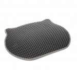 Tapis de liti�re pour chat 40 x 50 cm Tete de chat gris