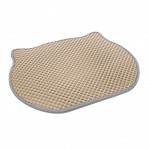 Tapis de liti�re pour chat 40 x 50 cm Tete de chat beige