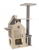 Arbre � chat maisonnette et plateforme