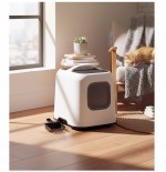 Maison de toilette pour chat 38 x 51 x 44 cm Trudy blanc