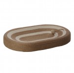 Panier � griffer ovale pour chat avec jouet 40 x 60 cm brun