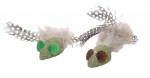 Jouet souris Katti en cataire avec plumes pour chat
