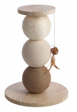 Arbre � chat avec plateforme Griffoir en bois et cordes 47cm