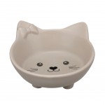 Gamelle ronde en c�ramique pour nourriture et eau 180 ml taupe