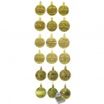 Lot de 6 Boules de Nol Or  Sequins 8 cm