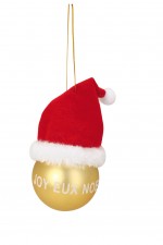 Boule de noel or avec bonnet