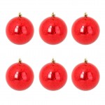 Set de 6 boules de noel effet craquele