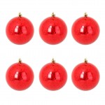 Set de 6 boules de noel effet craquele