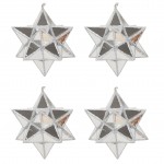 Set de 4 etoiles de noel argent