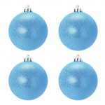 Set de 4 boules metalisees de noel