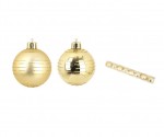 Set de 8 boules decor rayure