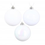 Set de 9 Boules de Nol Blanches 6 cm