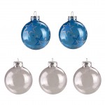 Set de 5 boules en verre translucide