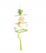 Spirale � Vent Abeille et Fleurs D�coration suspendue color�e
