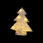 Sapins lumineux en rafia