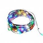 Guirlande 200 LED Multicolore 10 m Fil Argent