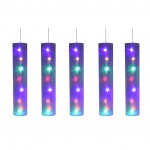 5 Tubes Lumineux avec �toiles LED Multicolores 40 LED