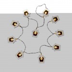 Guirlande Lumineuse LED Maison en Bois 8 LED Blanc Chaud