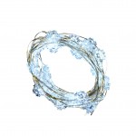 Guirlande fil cuivre 20 flocons blanc