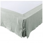 Cache sommier gaze de coton Gaia 180 x 200 cm eucalyptus