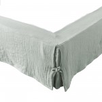 Cache sommier gaze de coton Gaia 90x190cm eucalyptus