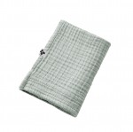 Serviette de toilette invite 50 x 90 cm Gaze de coton Gaia Vert eucalyptus