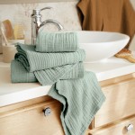 Serviette ou drap de douche en gaze de coton Gaia