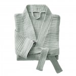 Peignoir kimono mixte Gaia en gaze de coton L/XL Eucalyptus