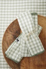 3 Serviettes de table en gaze de coton Vickie vichy