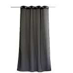 Voilage � oeillets uni 140 x 240 cm Basique noir
