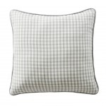 Coussin dehoussable en gaze de coton 45 x 45 cm Vickie vichy eucalyptus