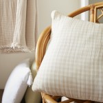 Coussin dehoussable en gaze de coton Vickie vichy