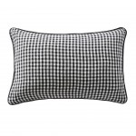 Coussin dehoussable en gaze de coton 40 x 60 cm Vickie vichy noir