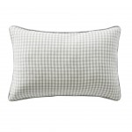 Coussin dehoussable en gaze de coton 40 x 60 cm Vickie vichy eucalyptus