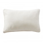 Coussin dehoussable en gaze de coton 40 x 60 cm Vickie vichy beige