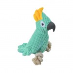 Jouet peluche perroquet corde 13 x 28 cm pour chien
