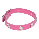Collier chien charms couronnes