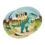 Set de 6 assiettes en carton 23 cm Happy dino