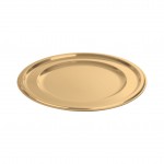Set de 2 plateaux rond or 30 cm