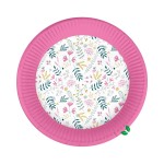 Set de 10 assiettes en carton 23 cm Joyeux printemps