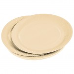 Set de 20 assiettes carton 23 cm Unies creme