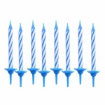 Set de 24 bougies d anniversaire 5.5 cm bleu