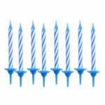 Set de 24 bougies d anniversaire 5.5 cm bleu