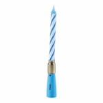 Bougie d anniversaire musicale 12.5 cm bleu