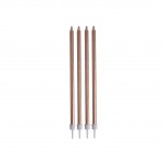 Set de 16 longues bougies d anniversaire 14.5 cm rose gold